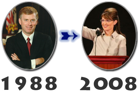 Dan Quayle (1988), Sarah Palin (2008)