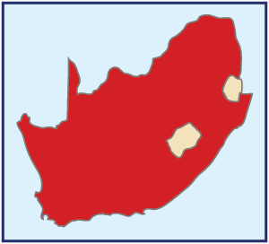 High-level map of South Africa.