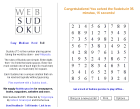 Web Sudoku Screenshot