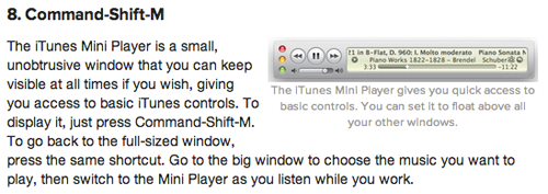 iTunes 10 MiniPlayer